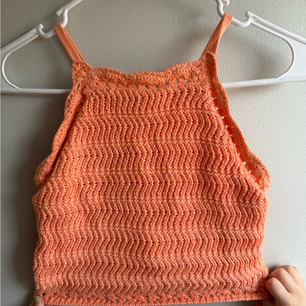 Hollister Orange Knit Crop Top
